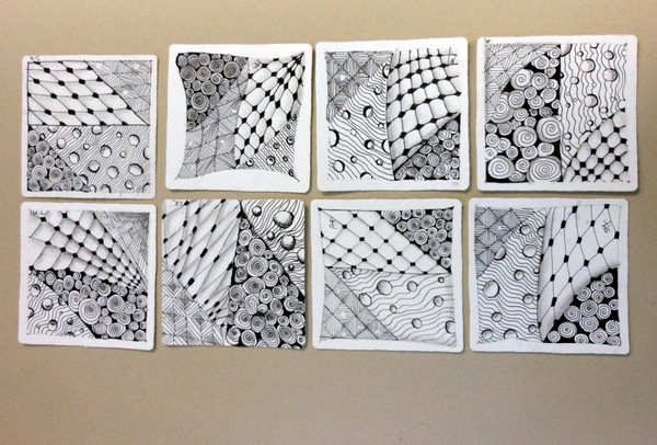 Day One - Practicing Zentangle...