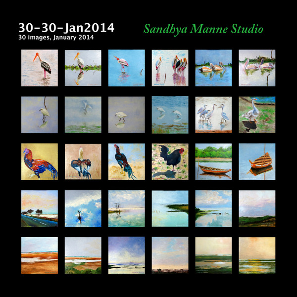 30 Paintings in 30 Days January 2014.....©sandhyamanne