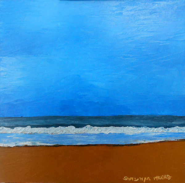 "Morning Breeze"...6x6 inches, Oils on Panel.....©sandhyamanne