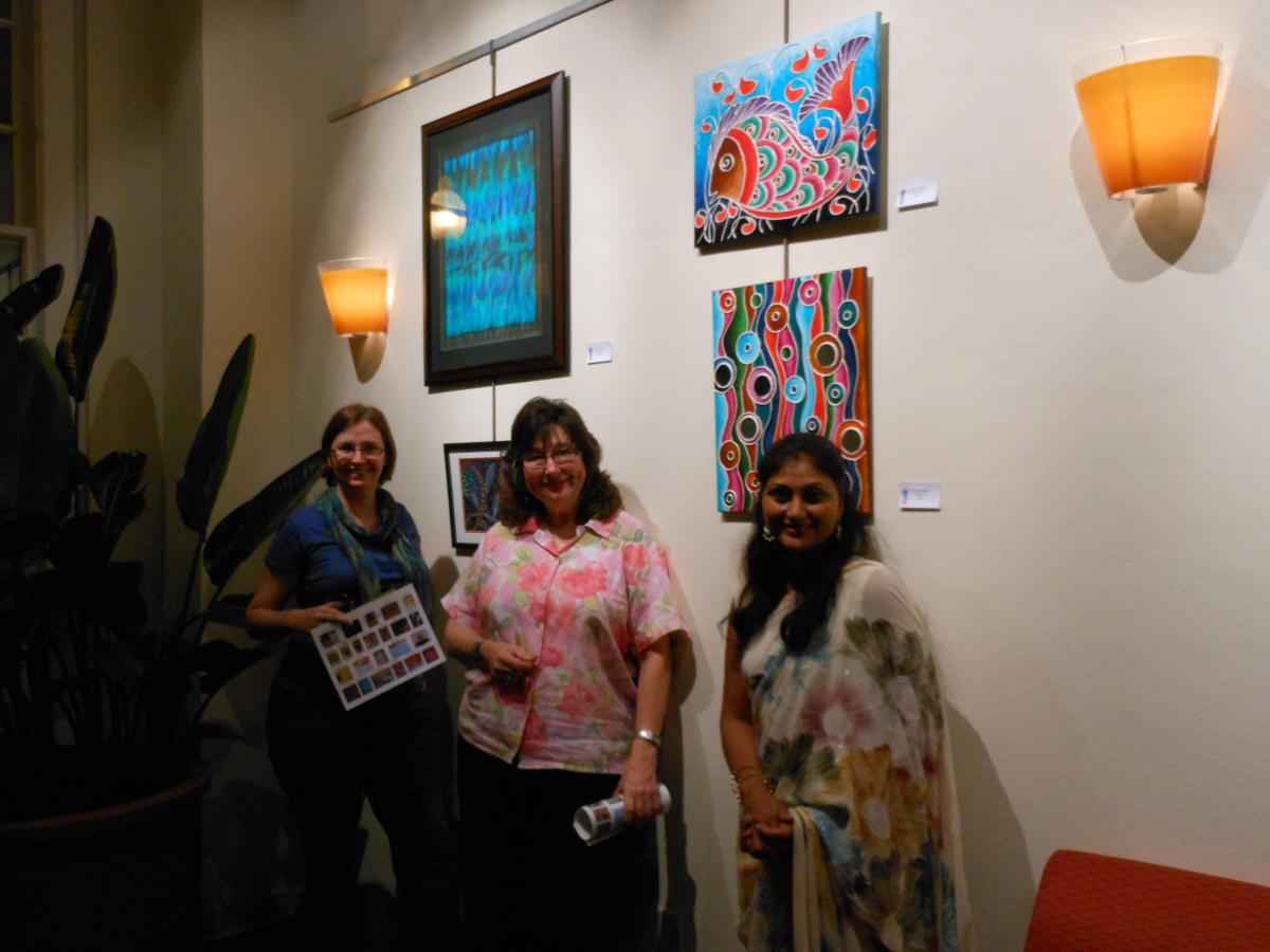 Posing with Artist Linda Alred and Artist Kelley Bartlett ...