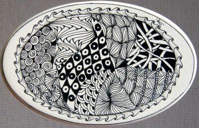 Beautiful art created with pen, pencil using repitative pattern 
