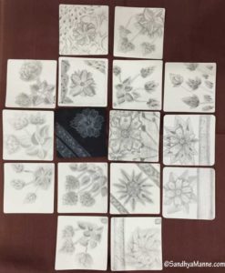 Zentangle Advance Class pictures of “Dry Technique”